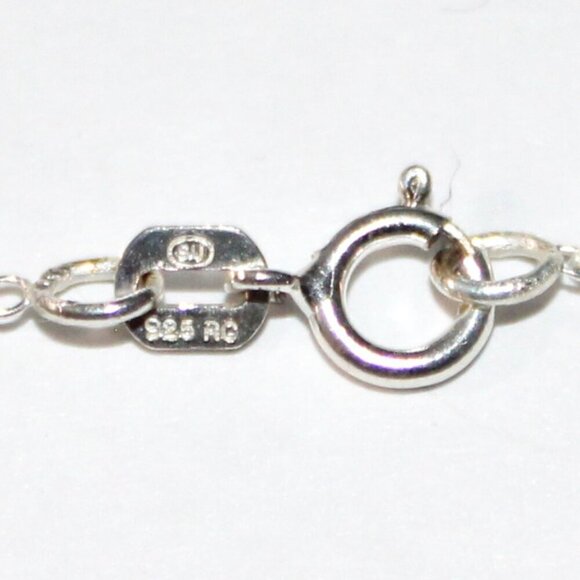 Sterling Silver Crystal & Paste Butterfly Necklace - Picture 5 of 7